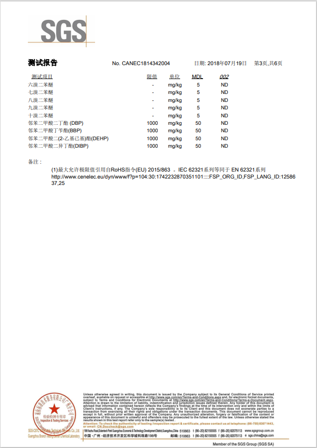 TFT LCD test report