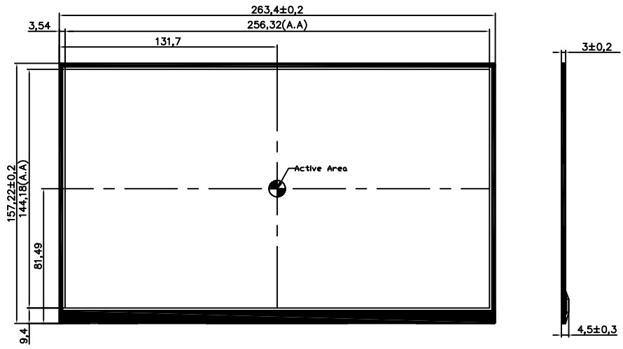 2 tft lcd capacitive touchscreen