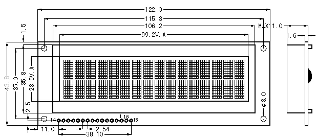 single line lcd display
