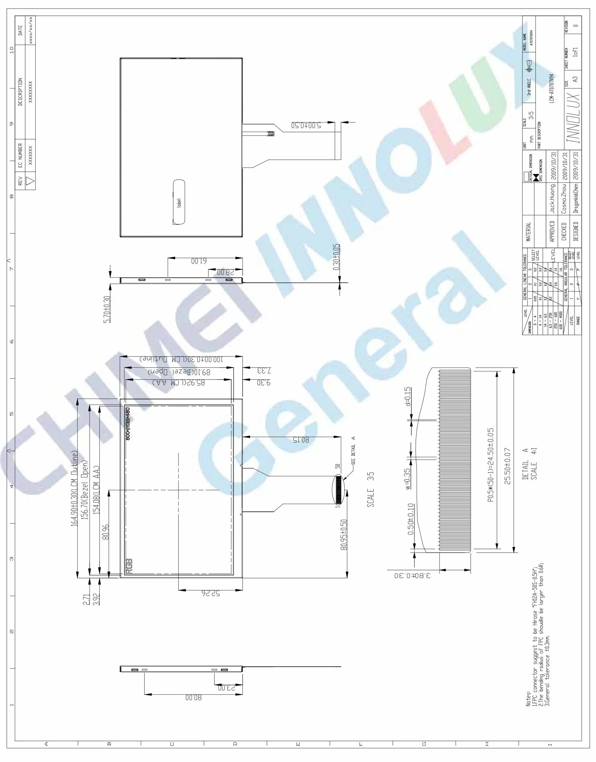 Innolux original LCD display
